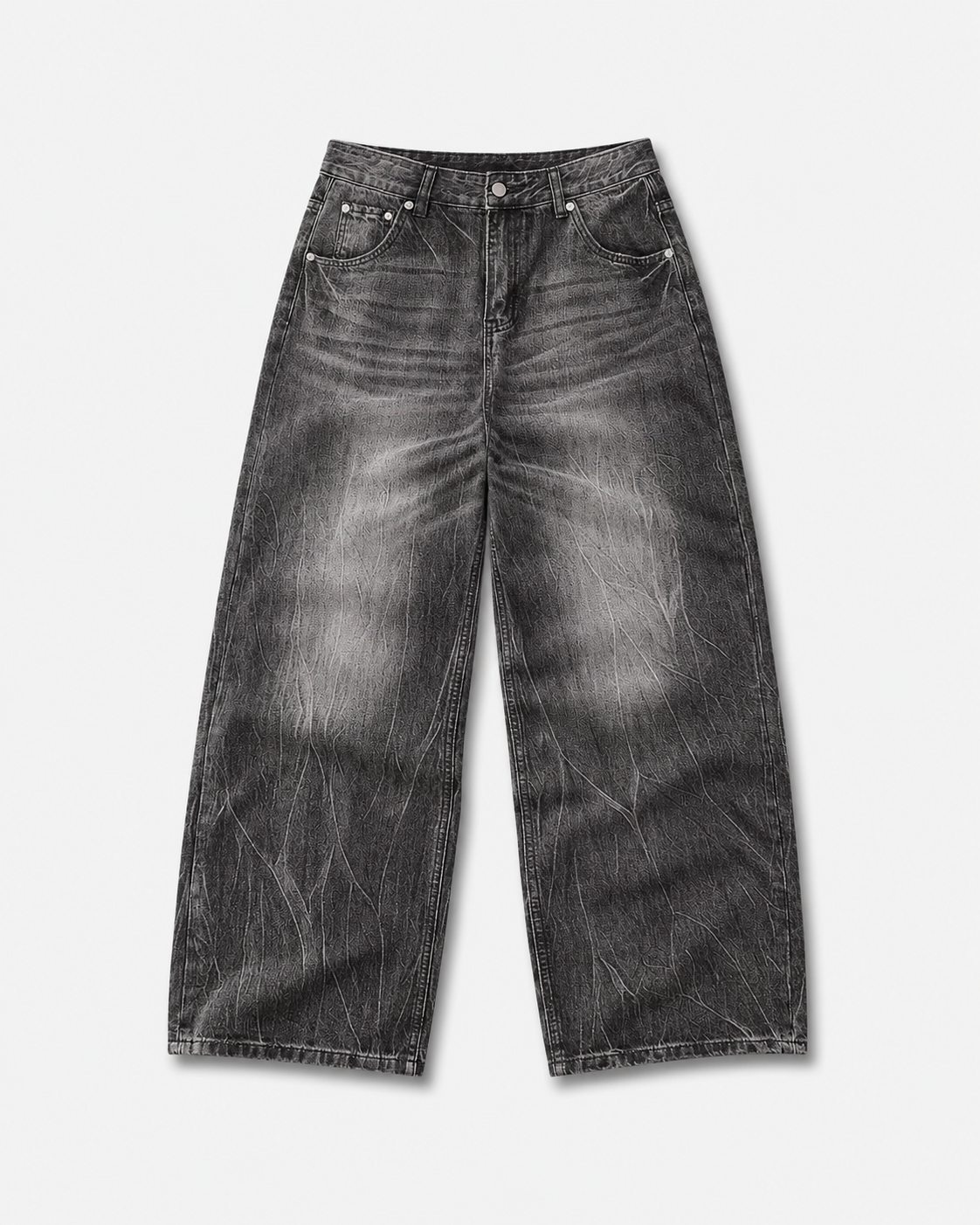 STATIC FORM Washed Wide Leg Denim
