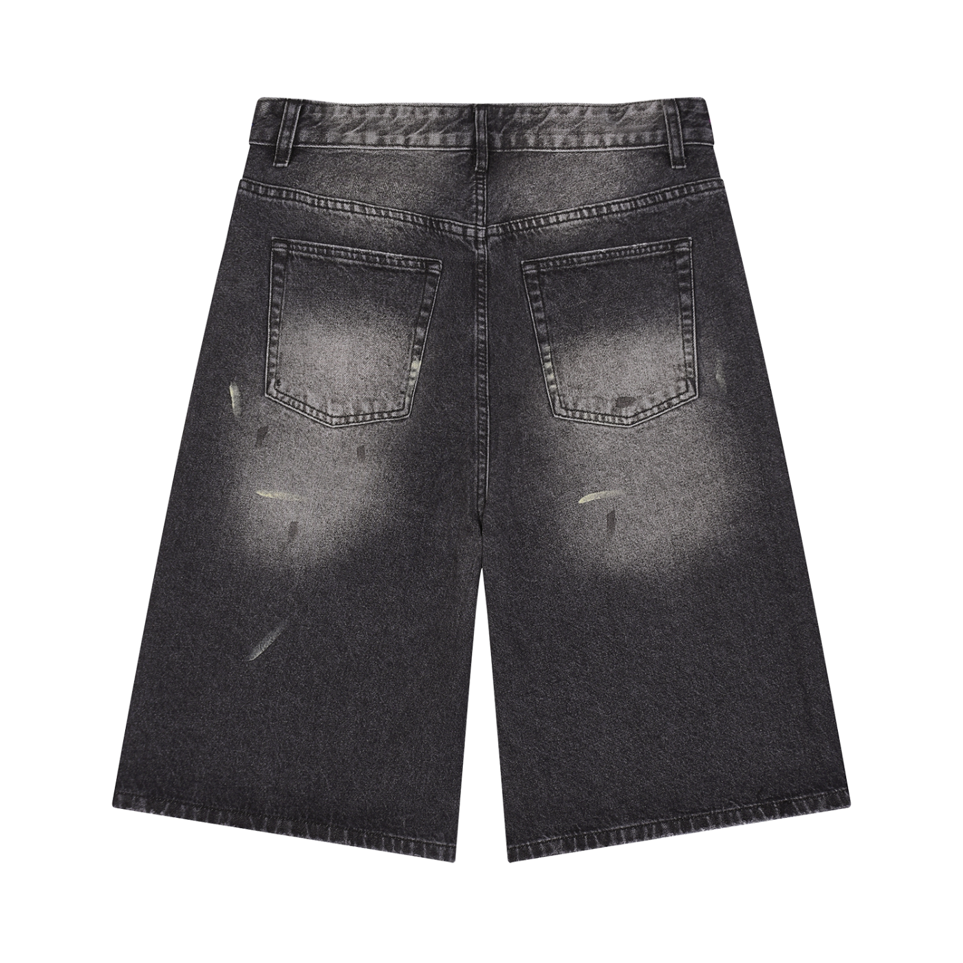 STATIC FORM Washed Blossom Denim Shorts