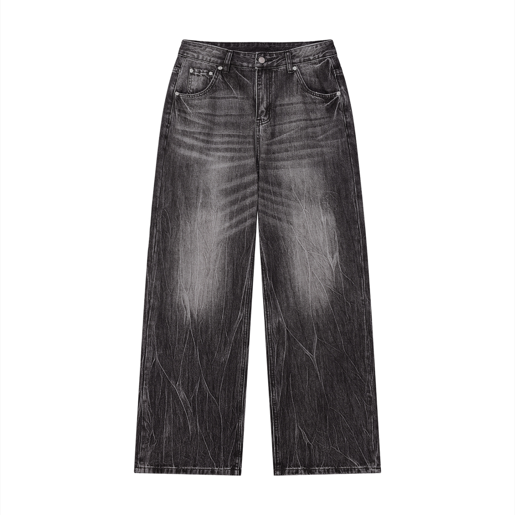 STATIC FORM Washed Wide Leg Denim