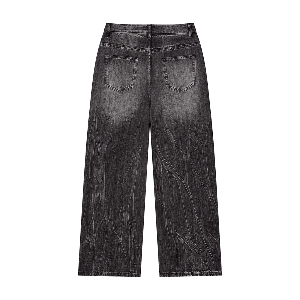 STATIC FORM Washed Wide Leg Denim